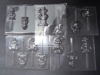 Red Monster Set of 5 Chocolate Candy Molds